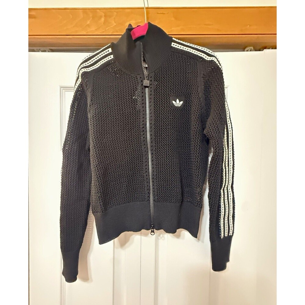 adidas Originals Crochet TT Full Zip Track Jacket Black Women’s Size S